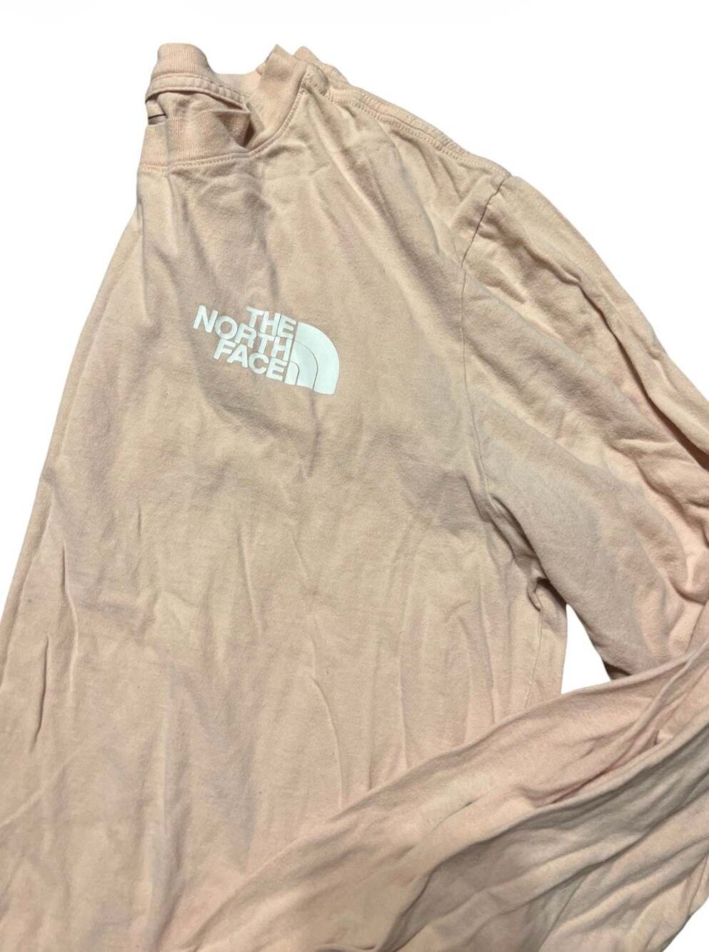 The North Face Men's Pink Box Logo Long Sleeve Graphic T-Shirt